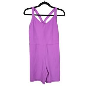 Old Navy Active Powersoft Romper Womens Medium Purple Go-Dry One Piece Workout